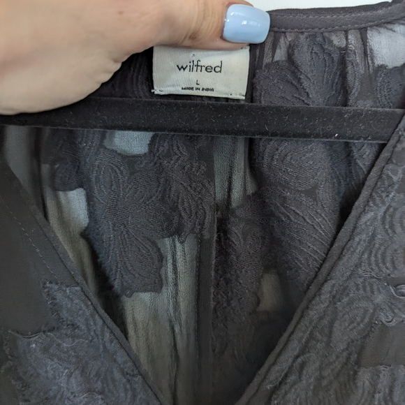 Wilfred black transparent applique blouse - Picture 2 of 2